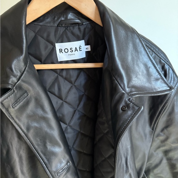 ROSAE PARIS Le Doyle Leather Jacket Size - US 10 Large - Picture 11 of 11